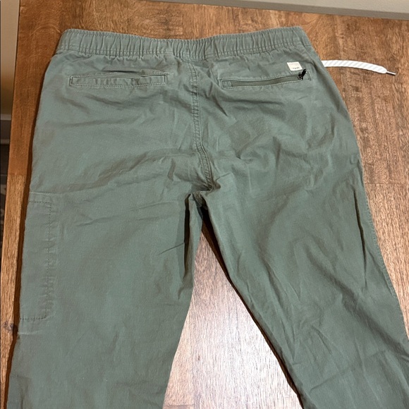 Vuori Olive Green Track Joggers with White Drawstring - Picture 4 of 10